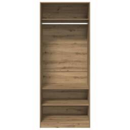 Berkfield Home Wardrobe Artisian Oak 80x50x200 cm Engineered Wood in Brown - Size: 80 x 50 x 200 cm - thumbnail 4