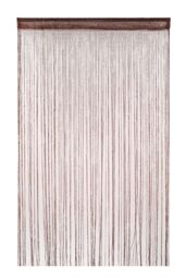 Neel Blue Glitter String Curtain Panel, Polyester Spaghetti Tassel, 200cm x 100cm in Burgundy - Size: 100 cm width x 200 cm drop - thumbnail 2