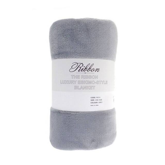 Ribbon Eskimo Style Polyester Dog Blanket in Grey - image 1