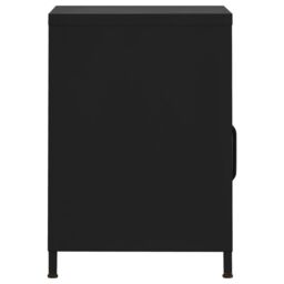 Berkfield Home Nightstand Black 35x35x51 cm Steel - Size: 35 x 35 x 51 cm - thumbnail 4