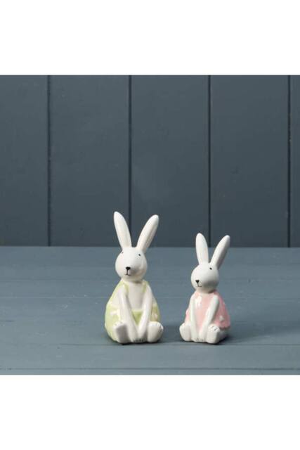 KDMD Rabbits in Pink & Green in White - image 1