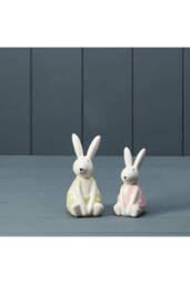 KDMD Rabbits in Pink & Green in White - thumbnail 1