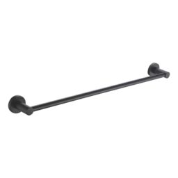 Showerdrape Modernity Black Steel Wall Mounted Towel Rail 500mm - thumbnail 3