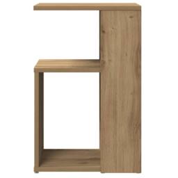 Berkfield Home Side Table Artisan Oak 36x30x56 cm Engineered Wood in Brown - Size: 36 x 30 x 56 cm - thumbnail 4