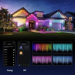 Bright Zeal RGB 66 ft Outdoor Icicle Lights with 598 LED, 2‑Pack in White - thumbnail 5