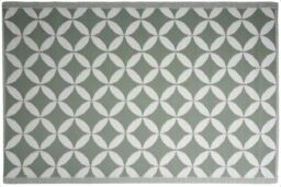 idooka Green & White Circles Outdoor Camping Rug Mat - Size: 90 cm x 180 cm - thumbnail 1