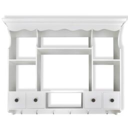 Berkfield Home Wooden Kitchen Wall Cabinet White - thumbnail 5