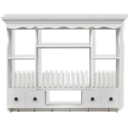 Berkfield Home Wooden Kitchen Wall Cabinet White - thumbnail 3