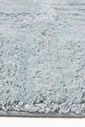 Homescapes Cotton Tufted Rug Union Jack Plain Embossed Mat in Silver - Size: 50 cm x 80 cm - thumbnail 4
