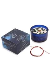 KDMD Leo Zodiac Crystal Candle with Gemstone Bracelet in Blue - thumbnail 2
