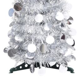 Berkfield Home Pop-up Artificial Christmas Tree Silver 150 cm PET - thumbnail 3