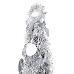 Berkfield Home Pop-up Artificial Christmas Tree Silver 150 cm PET - thumbnail 2