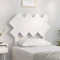 Berkfield Home Beautiful Bed Headboard White 92x3x81 cm Solid Wood Pine - Size: 92 x 3 x 81 cm - thumbnail 2