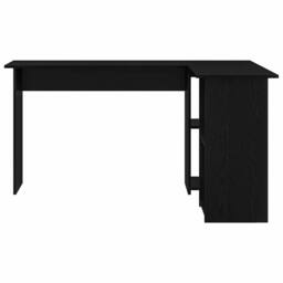 Berkfield Home Modern Black Oak Desk Black oak Engineered wood Medium Black Oak Desk - thumbnail 5