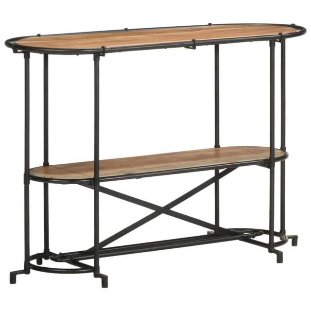 Berkfield Home Decorative Console Table 110x42x76 cm Solid Wood Acacia in Brown - Size: 110 x 42 x 76 cm - image 1