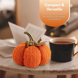 Marco Paul 13cm Orange Plush Autumn Décor Home Pumpkin Halloween Decorations - thumbnail 9