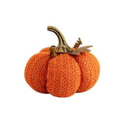 Marco Paul 13cm Orange Plush Autumn Décor Home Pumpkin Halloween Decorations - thumbnail 3