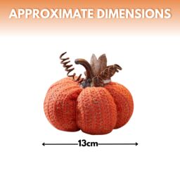 Marco Paul 13cm Orange Plush Autumn Décor Home Pumpkin Halloween Decorations - thumbnail 2