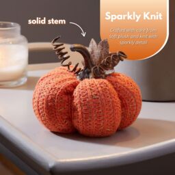 Marco Paul 13cm Orange Plush Autumn Décor Home Pumpkin Halloween Decorations - thumbnail 5