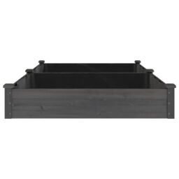 Berkfield Home Garden Raised Bed with Liner Grey 240x120x25 cm Solid Wood Fir - Size: 240 x 120 x 25 cm - thumbnail 5