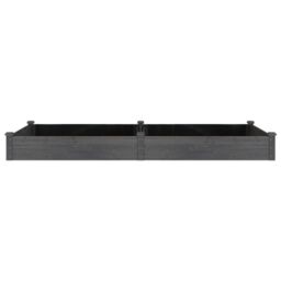 Berkfield Home Garden Raised Bed with Liner Grey 240x120x25 cm Solid Wood Fir - Size: 240 x 120 x 25 cm - thumbnail 4