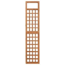 Berkfield Home 3-Panel Room Divider/Trellis Solid Fir Wood 121x180.5 cm in Brown - thumbnail 4