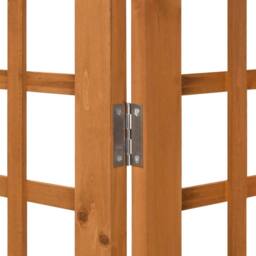 Berkfield Home 3-Panel Room Divider/Trellis Solid Fir Wood 121x180.5 cm in Brown - thumbnail 5