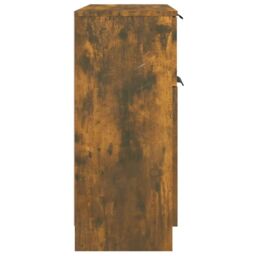 Berkfield Home Sideboard Smoked Oak 60x30x70 cm Engineered Wood in Brown - Size: 60 x 30 x 70 cm - thumbnail 6