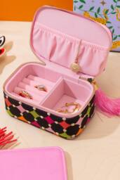 Tache Geometric Fabric Jewellery Box - Multicoloured - thumbnail 3
