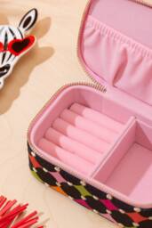 Tache Geometric Fabric Jewellery Box - Multicoloured - thumbnail 4
