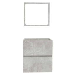 Berkfield Home Bathroom Cabinet with Mirror Concrete Grey Engineered Wood - thumbnail 6