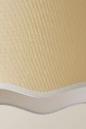 ValueLights Dutton Natural Fabric Scallop Edge Ceiling Floor Table Large Lamp Shade in White - thumbnail 5