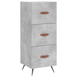 Berkfield Home Highboard Concrete Grey 34.5x34x180 cm Engineered Wood - thumbnail 5