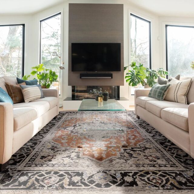 The Rug Shop UK Orange Luxurious Traditional Easy to clean Machine Made Border Rug - Size: 200 cm x 290 cm - image 1