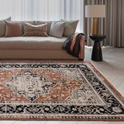 The Rug Shop UK Orange Luxurious Traditional Easy to clean Machine Made Border Rug - Size: 200 cm x 290 cm - thumbnail 3