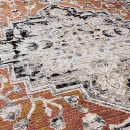The Rug Shop UK Orange Luxurious Traditional Easy to clean Machine Made Border Rug - Size: 200 cm x 290 cm - thumbnail 5
