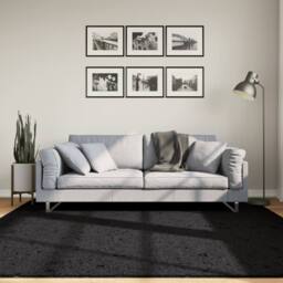 Berkfield Home Rug OVIEDO Short Pile Black 200x200 cm - Size: Medium - thumbnail 2