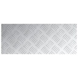 Berkfield Home Aluminium Checker Plates Set of 2 Non-Slip 20x50 cm in Silver - Size: Medium - thumbnail 4