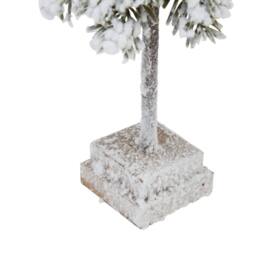 Sostter Mini Snowy Cedar Tree with Wood Block Base in Natural - thumbnail 3