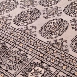 The Rug Shop UK Grey Handmade Luxurious Easy to clean Border Floral Area Rug - Size: 120 cm x 180 cm - thumbnail 2