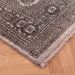 The Rug Shop UK Grey Handmade Luxurious Easy to clean Border Floral Area Rug - Size: 120 cm x 180 cm - thumbnail 3