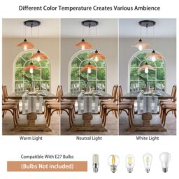 Garwarm 3 - Light Rattan Farmhouse Boho Cluster Pendant Light in Bronze - thumbnail 7