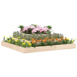 Berkfield Home Planter 110x110x27 cm Solid Wood Pine in Light Tan - Size: 110 x 110 x 27 cm - thumbnail 1