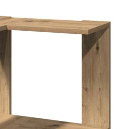 Berkfield Home Corner Bookcase 3-Tier Artisian Oak 50x50x102 cm Engineered Wood in Brown - Size: 50 x 50 x 102 cm - thumbnail 7