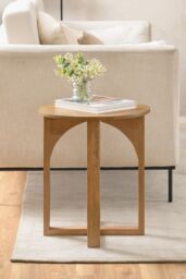 MH London Solid Wood Square Side Table for Living Room & Bedroom in Natural - thumbnail 3