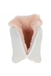 Fenland England Real Sheepskin Hot Water Bottle Cover with 1L Bottle in Rose - thumbnail 2