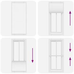 Berkfield Home Pleated Blind White 95x200 cm Fabric Width 94.4 cm Polyester - thumbnail 7