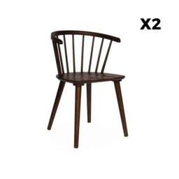 sweeek Pair of chairs in walnut wood & plywood in Dark Brown - thumbnail 9