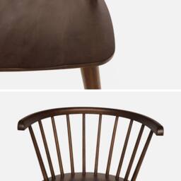 sweeek Pair of chairs in walnut wood & plywood in Dark Brown - thumbnail 4