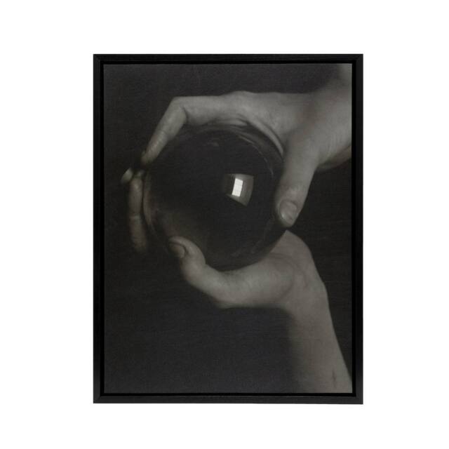 "Artery8 The Crystal Ball Rebecca Strand Stieglitz Framed Canvas Wall Art Print in Grey - Size: W12"" x H16""" - image 1